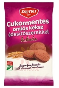 Detki Crisp Biscuiți de cacao fără zahăr cu îndulcitori (180g) Obrázok pre Detki Crisp Biscuiți de cacao fără zahăr cu îndulcitori (180g)