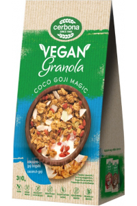 Cerbona Vegan Granola cu nucă de cocos și fructe de goji fără zahăr adăugat (300g) Obrázok pre Cerbona Vegan Granola cu nucă de cocos și fructe de goji fără zahăr adăugat (300g)