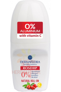 Dermaflora Roseship Roll-on Deodorant roll-on cu ulei de măceșe și vitamina C (50ml) Obrázok pre Dermaflora Roseship Roll-on Deodorant roll-on cu ulei de măceșe și vitamina C (50ml)