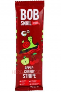 Eco Snack Bob Snail Stripe Felii de fructe măr, vișine (14g) Obrázok pre Eco Snack Bob Snail Stripe Felii de fructe măr, vișine (14g)