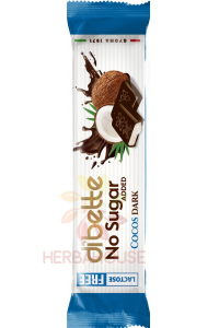 Dibette NAS Ciocolată neagră îndulcită umplută cu cremă cu aromă de nucă de cocos (22g) Obrázok pre Dibette NAS Ciocolată neagră îndulcită umplută cu cremă cu aromă de nucă de cocos (22g)